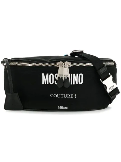 Moschino Couture! Logo腰包 - 黑色 In Black