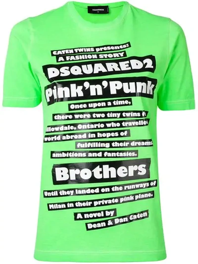 Dsquared2 Pink N Punk T In Green