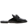 Tod's Branded Buckle Mules In Black