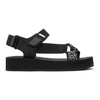 PRADA BLACK VELCRO NOMAD SANDALS