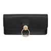 CHLOÉ CHLOE BLACK TESS FLAP LONG WALLET