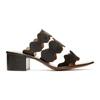 CHLOÉ CHLOE BLACK LAUREN HEELED SANDALS