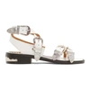 TOGA TOGA PULLA WHITE FOUR BUCKLE WESTERN SANDALS