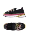 DOLCE & GABBANA DOLCE & GABBANA WOMAN SNEAKERS BLACK SIZE 5.5 VISCOSE, COTTON, POLYAMIDE, ELASTANE,11158452WH 7