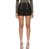 BALMAIN BALMAIN BLACK HIGH-WAISTED DOUBLE-BREASTED SHORTS