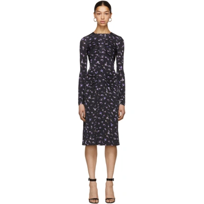 Altuzarra Teresa Floral Midi Dress In 001 Black