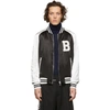 BALMAIN BLACK & WHITE SATIN BOMBER JACKET