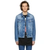 BALMAIN BALMAIN BLUE DENIM LOGO JACKET