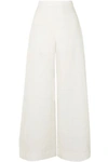 ZIMMERMANN WOMAN LOVELORN LINEN WIDE-LEG trousers WHITE,GB 2507222119107443