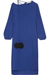 MARNI MARNI WOMAN CREPE DE CHINE DRESS BRIGHT BLUE,3074457345619742482