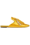 SANAYI313 SANAYI 313 WOMAN RAGNO EMBROIDERED SATIN SLIPPERS MUSTARD,3074457345619823985