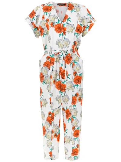 Andrea Marques Printed Jumpsuit - 白色 In White