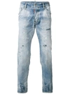 DSQUARED2 FRAYED CROPPED JEANS