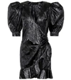 Dundas Jacquard Silk-blend Minidress In Black