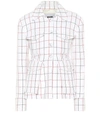 MSGM CHECKED COTTON-BLEND JACKET,P00363780