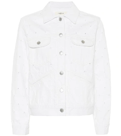 Isabel Marant Étoile Lofty Distressed Denim Jacket In White
