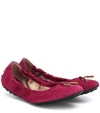 TOD'S SUEDE BALLET FLATS,P00371995