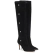 GIANVITO ROSSI HAZEL EMBELLISHED SUEDE BOOTS,P00365439