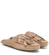 TOD'S SUEDE MULES,P00371955