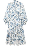 ANNA MASON STELLA FLORAL-PRINT COTTON-POPLIN WRAP DRESS