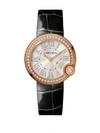 CARTIER Ballon Blanc de Cartier 18K Rose Gold, Diamond & Black Alligator-Strap Watch