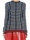 MSGM MSGM ALL OVER LOGO PRINT KNITTED SWEATER
