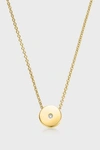 Monica Vinader Womens Gold Linear Solo 18ct Yellow-gold Vermeil And Diamond Necklace 1 Size In Y Gold