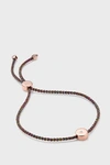 Monica Vinader Linear Solo Diamond Friendship Bracelet In R Gold