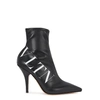 VALENTINO GARAVANI VLTN 100 BLACK LEATHER ANKLE BOOTS