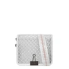 OFF-WHITE White leather and PVC shoulder bag