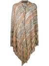 MISSONI GEOMETRIC EMBROIDERY PONCHO