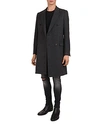 The Kooples Neo Hound Herringbone Wool-blend Coat In Black/gray