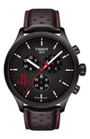 Tissot Chrono Xl Nba Houston Rockets Chronograph Watch, 45mm In Black/ Red
