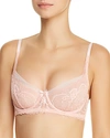 Skarlett Blue 'minx' Unlined Lace Demi Underwire Bra In Rose/bellini
