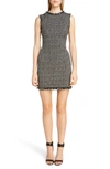 ALEXANDER MCQUEEN FRAYED TWEED MINIDRESS,558794QME10