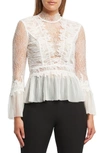 Bardot Francesca Lace Blouse In Ivory