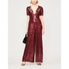 TEMPERLEY LONDON HEART CHARM SEQUINNED JUMPSUIT