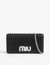 MIU MIU MATELASSÉ LEATHER WALLET-ON-CHAIN,485-3005868-5DH0292BSQF0002