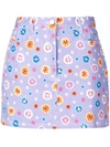 Lhd Floral Print Claude Skirt Purple In Purple