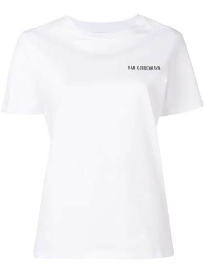 Han Kjobenhavn Embroidered-logo Boyfriend T-shirt In White