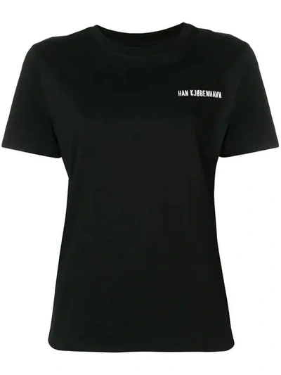 Han Kjobenhavn Embroidered Logo T-shirt In Black