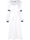 SILVIA TCHERASSI SILVIA TCHERASSI BOW WAIST SHIRT DRESS - WHITE