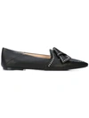 TOD'S STUDDED BOW LOAFERS