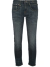 R13 BIKER BOY SKINNY JEANS