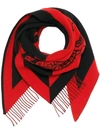 BURBERRY THE BURBERRY BANDANA IN CREST DETAIL WOOL CASHMERE