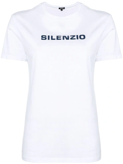 Aspesi Silenzio Print T-shirt In White