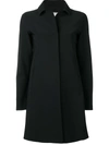 Herno One Breasted Coat In Black