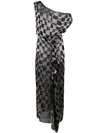 OSCAR DE LA RENTA CHECKED WRAP DRESS