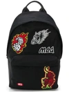 MCQ BY ALEXANDER MCQUEEN FLAMING BADGE PATCH BACKPACK
