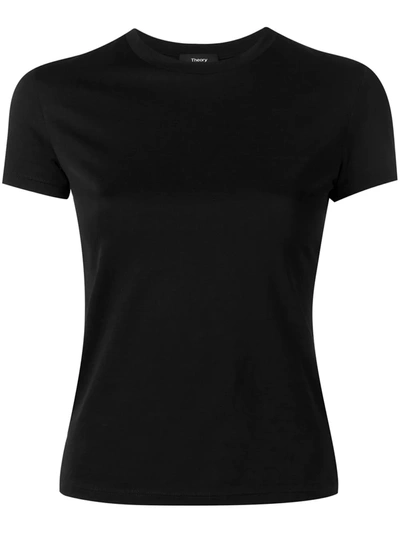 Theory Basic Regal Wool Short-sleeve Tee In Black